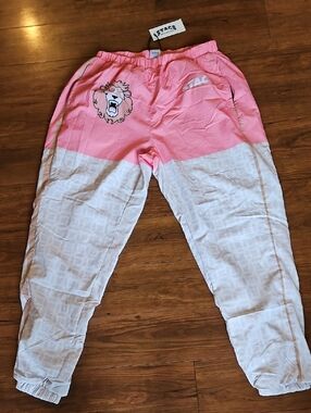 Stacs Pink & White Lion Graphic Lounge Pants